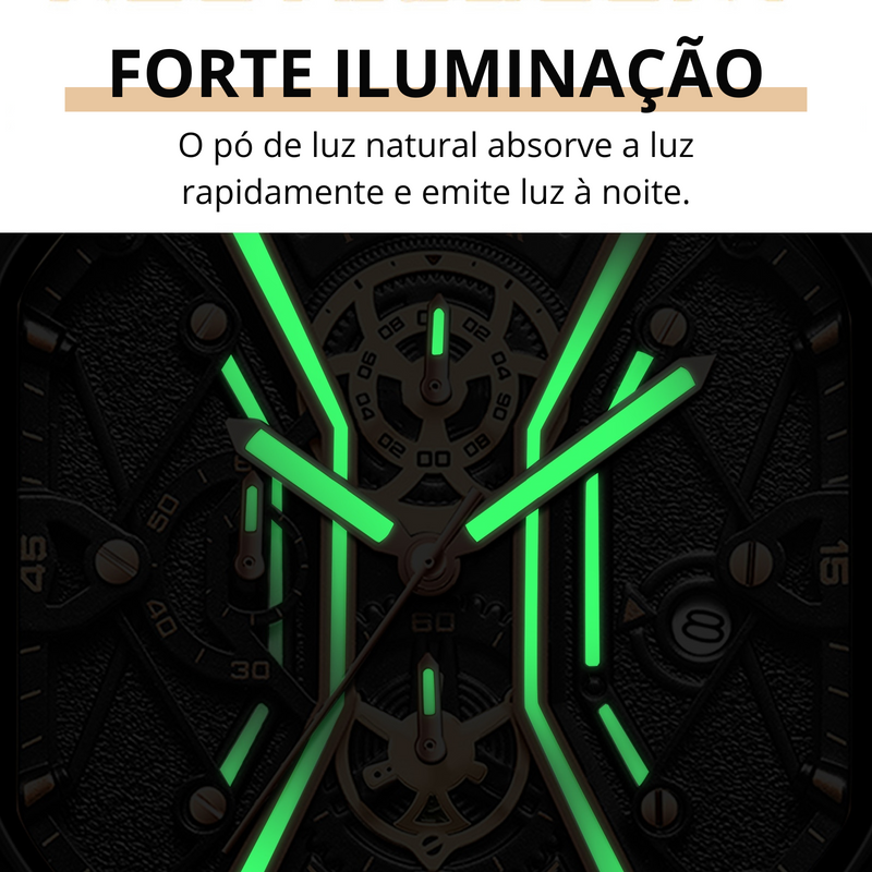 Relógio POEDAGAR Quadrante Luminous