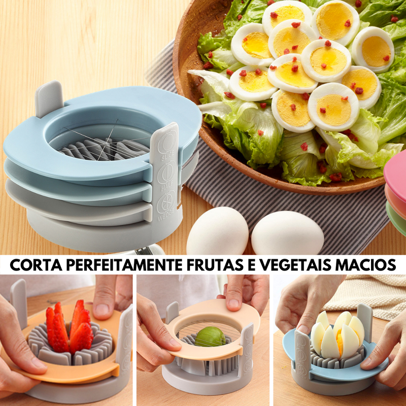 Egg Slicer - Fatiador de Ovos 3 em 1